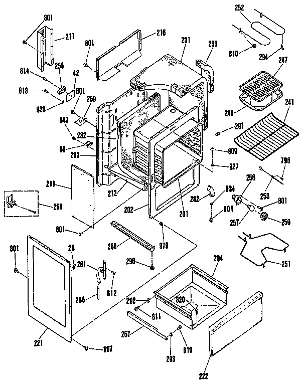 Kenmore 9119592591 body section diagram