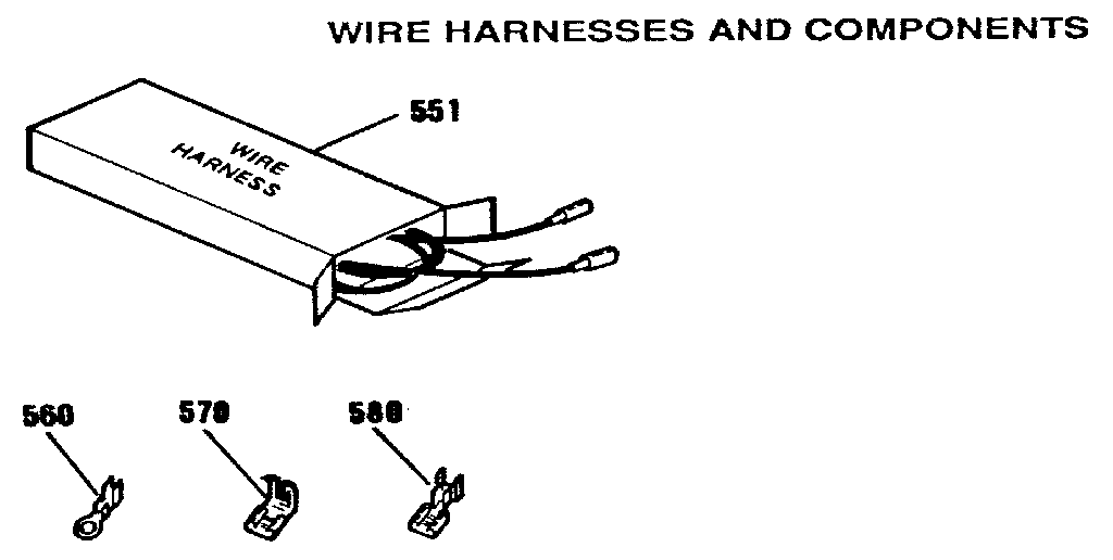 Kenmore 9119592591 wire harnesses and components diagram