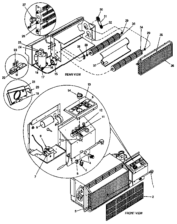 Climette/Keeprite/Zoneaire THA07K25STC functional diagram