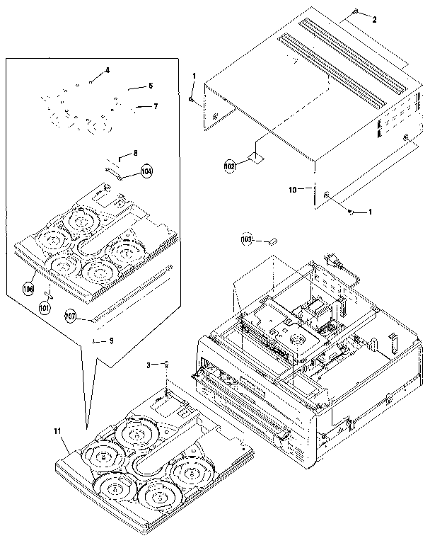 Pioneer CLD-M450 exterior diagram