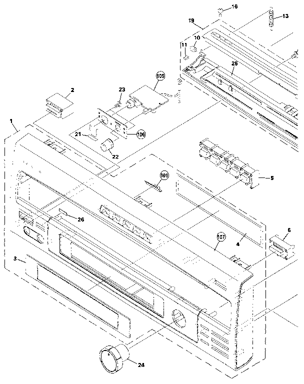Pioneer CLD-M450 front panel diagram
