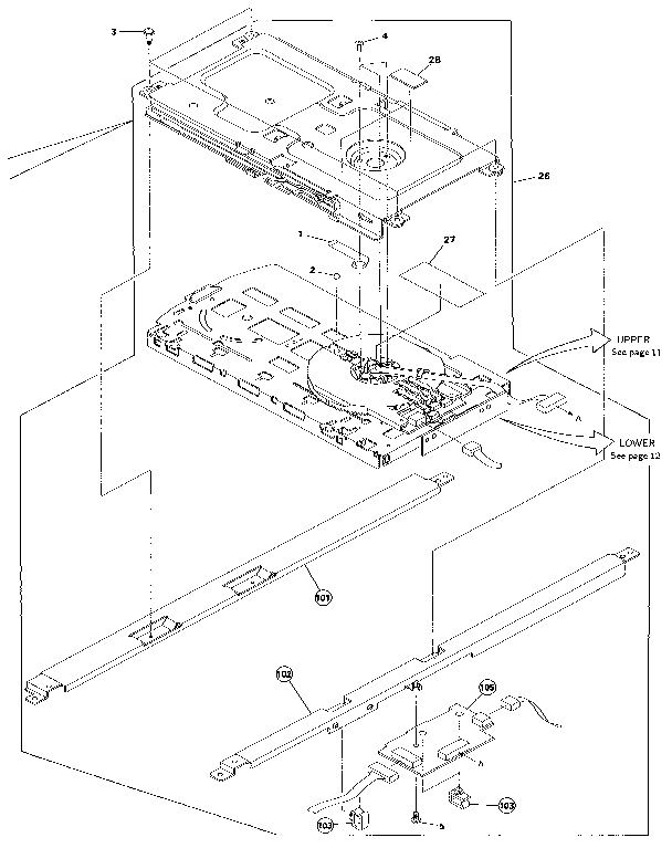 Pioneer CLD-M450 clamper arm diagram