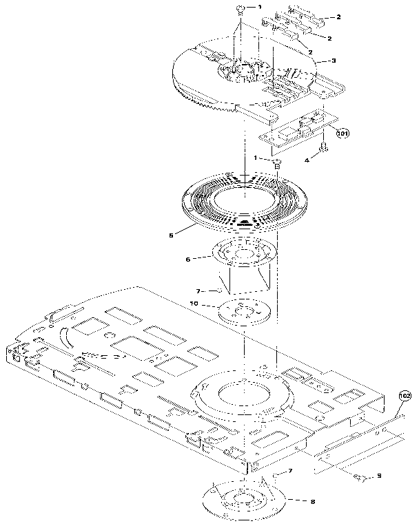 Pioneer CLD-M450 clamper arm (upper) diagram
