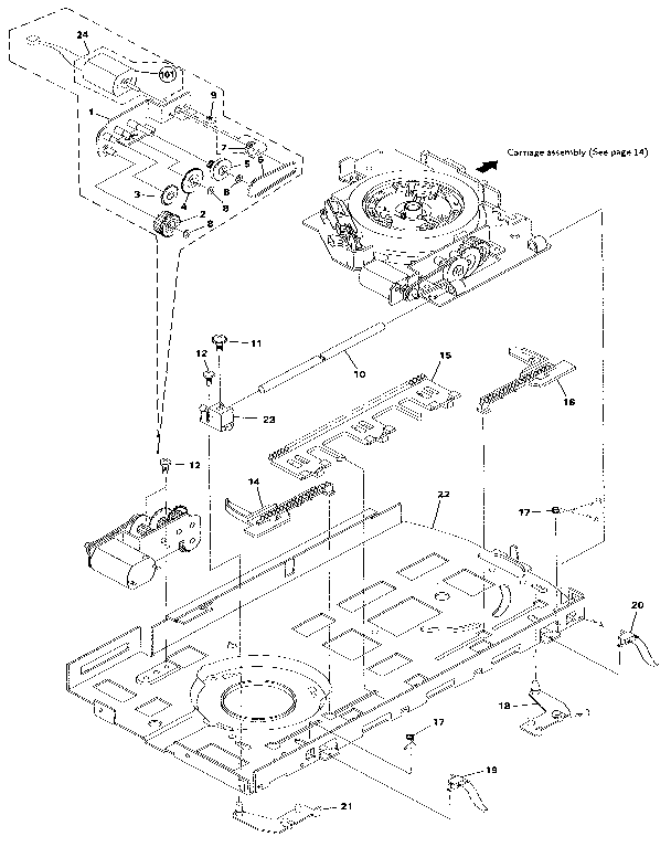 Pioneer CLD-M450 clamper arm (lower) diagram