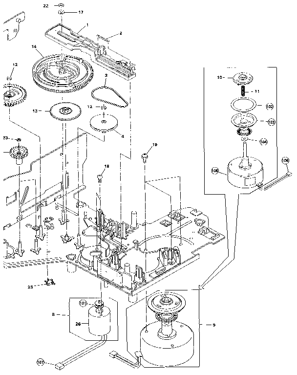 Pioneer CLD-M450 motor diagram