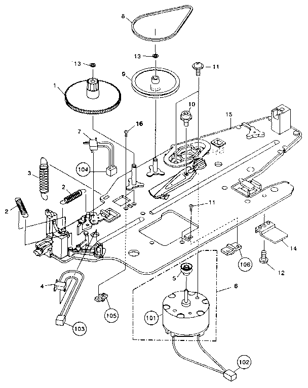 Pioneer CLD-M450 servo mechanism base section diagram