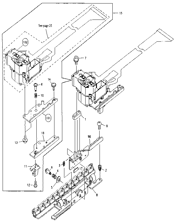 Pioneer CLD-M450 slider assembly diagram