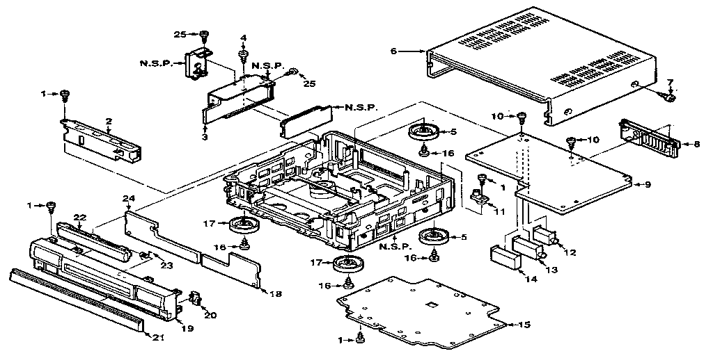 Fisher FVH4907 cabinet & chassis diagram
