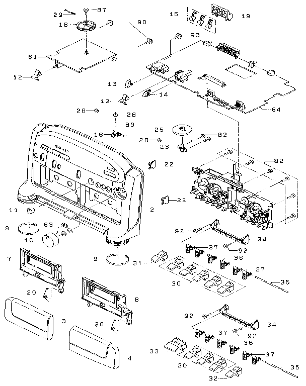 Fisher PH-D5500 cabinet exploded view (2) diagram