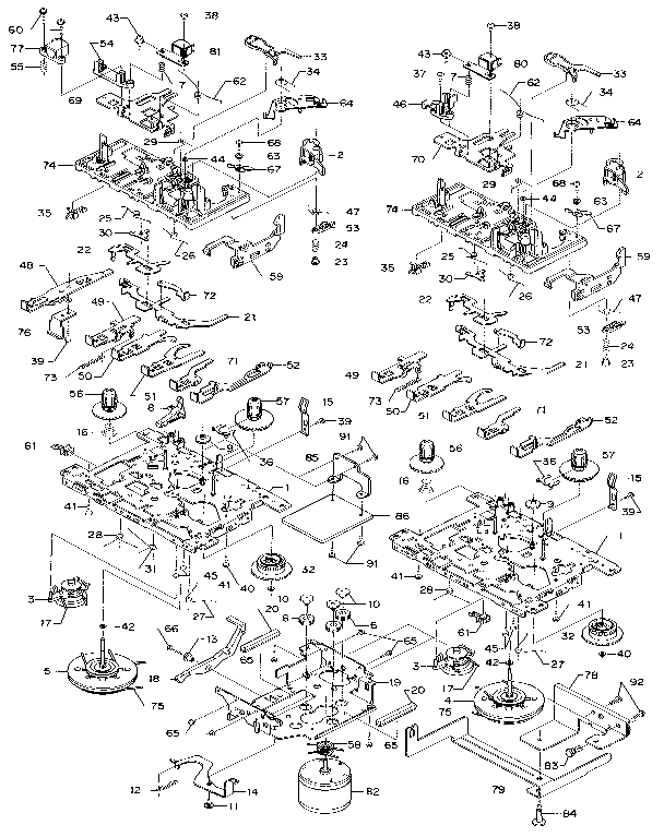Fisher PH-D5500 cassette mechanism diagram