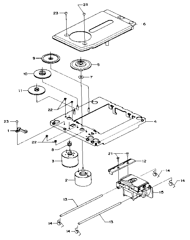 Fisher PH-D5500 cd mechanism diagram