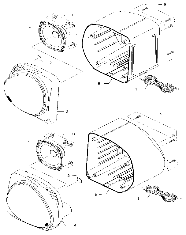 Fisher PH-D5500 speaker box diagram