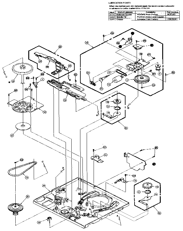 Magnavox VC4310AT01 moving mechanism section diagram
