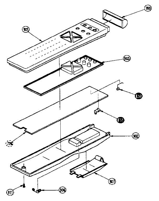 Magnavox VC4310AT01 ir wireless transmitter unit section diagram