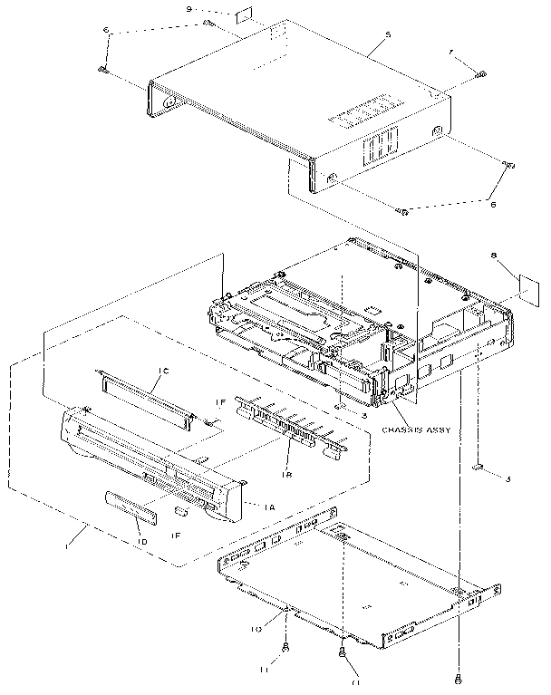 Magnavox VR9020AT01 cabinet section diagram