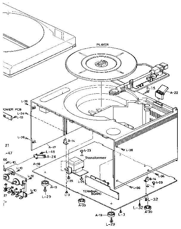 Soundesign Q620-04 cabinet diagram