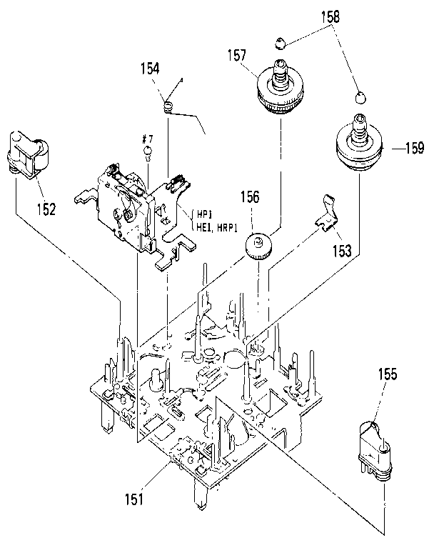 Sony HCD-H1200 mechanism deck section (1) diagram