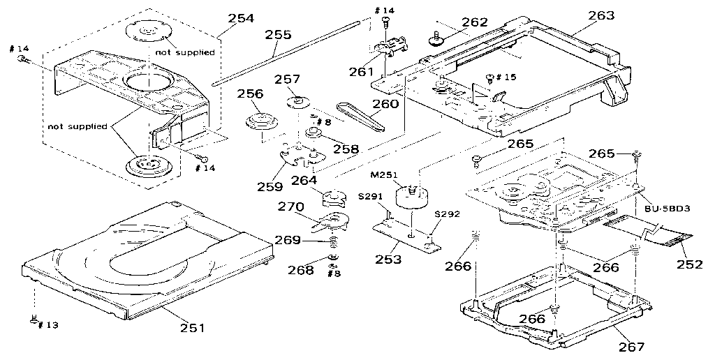 Sony HCD-H1200 cd section (1) diagram