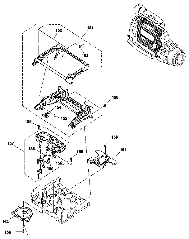 Sony CCD-FX310 cassette compartment assembly diagram