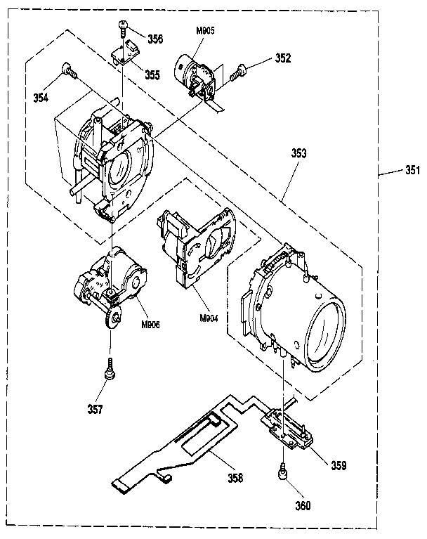 Sony CCD-FX511 zoom lens assembly (vcl-6110wb) diagram