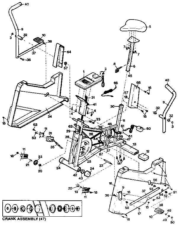 Proform PF410020 unit parts diagram