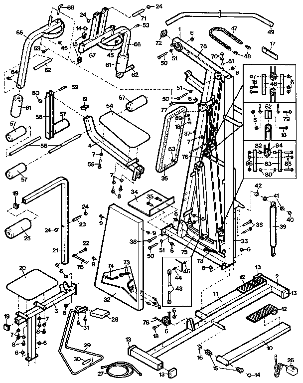 Proform PF853020 unit parts diagram