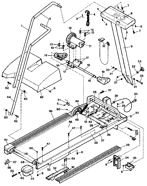 Weslo WL318020 unit parts diagram