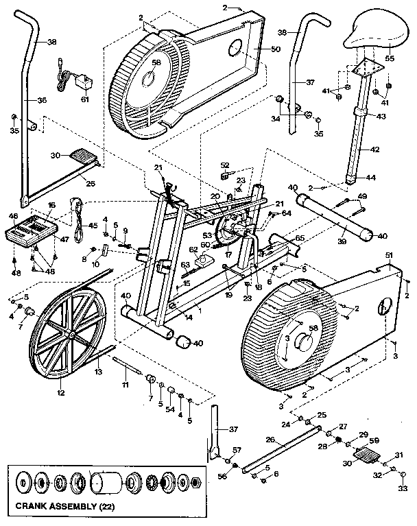 Weslo WL150012 unit parts diagram