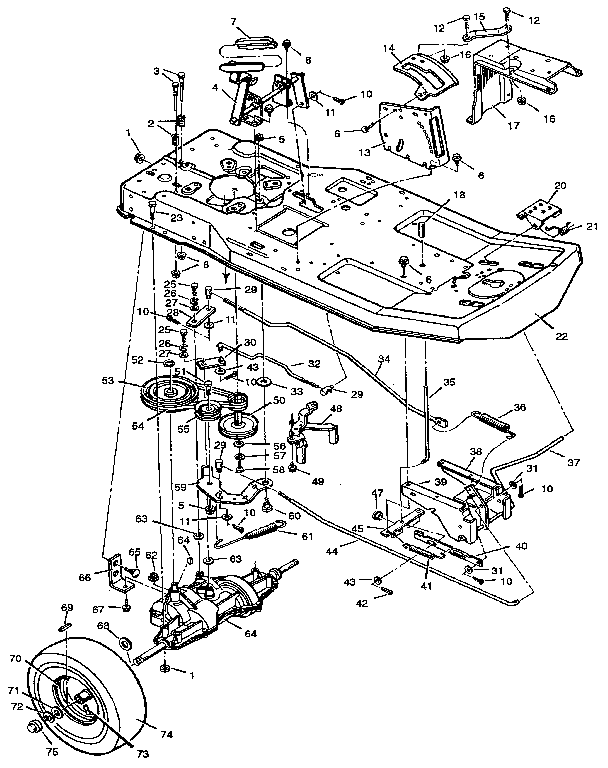 Craftsman 502255050 drive system diagram