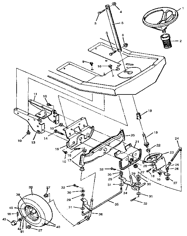Craftsman 502255050 steering system diagram