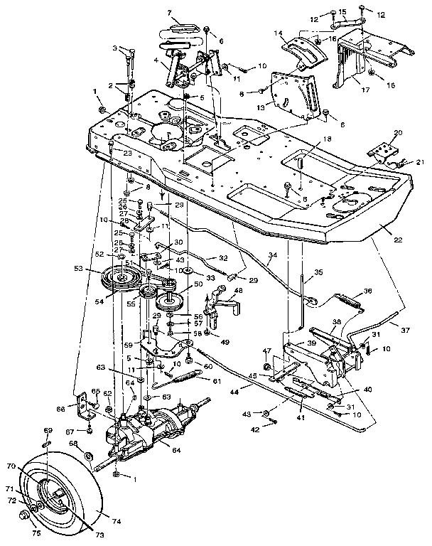 Craftsman 502255071 drive system diagram