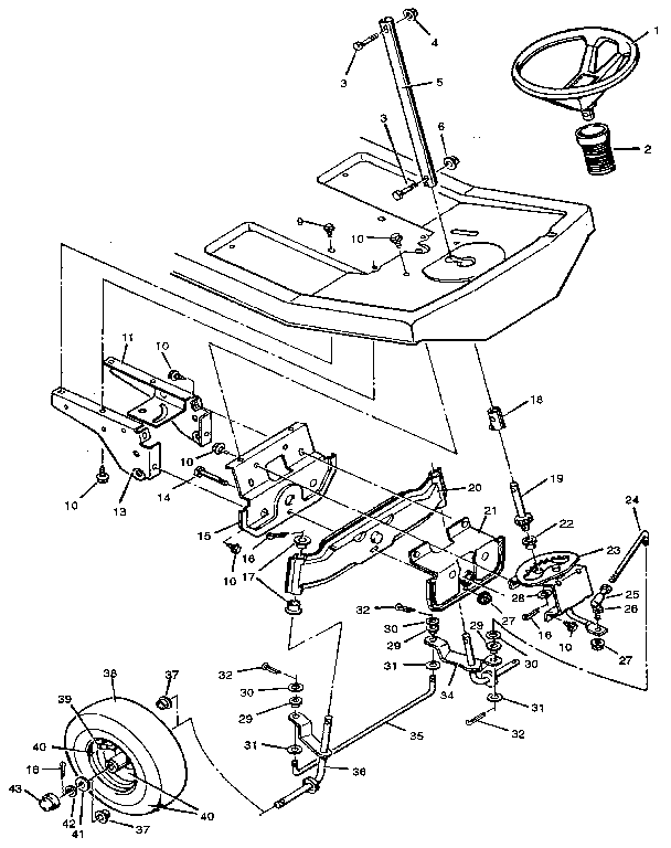 Craftsman 502255071 steering system diagram