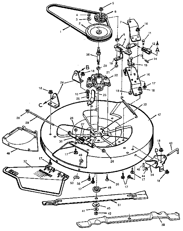 Craftsman 502255071 mower housing diagram