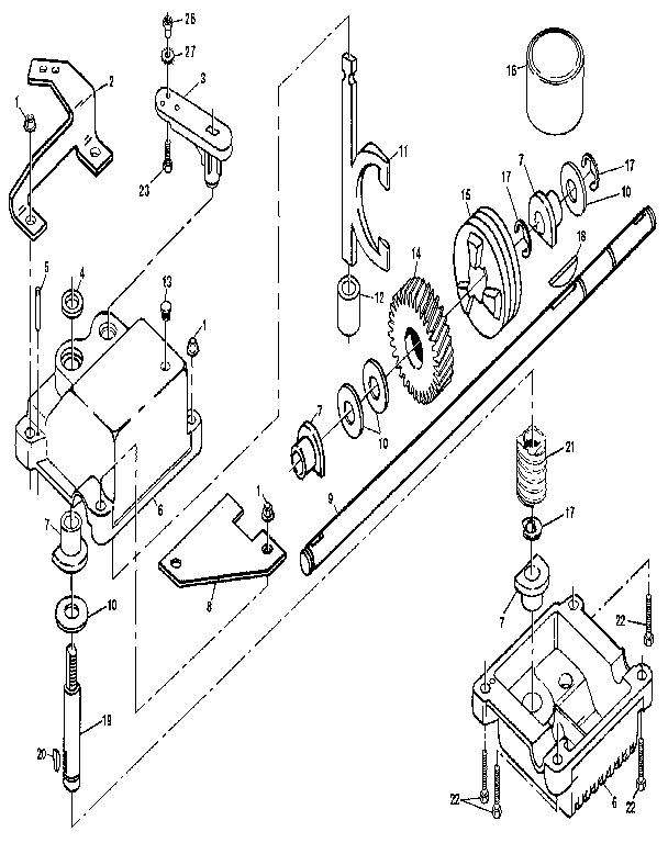 Craftsman 917373442 gear case assembly diagram