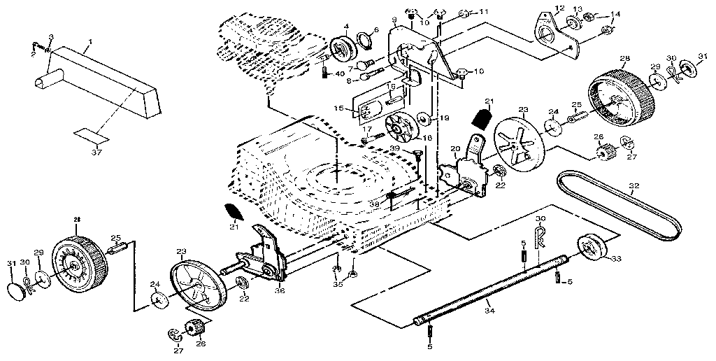 Craftsman 917372285 drive assembly diagram