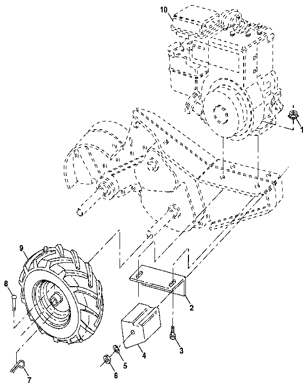 Craftsman 917299752 mainframe, right side diagram