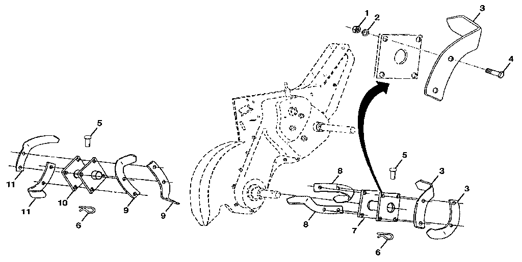 Craftsman 917299752 tine assembly diagram