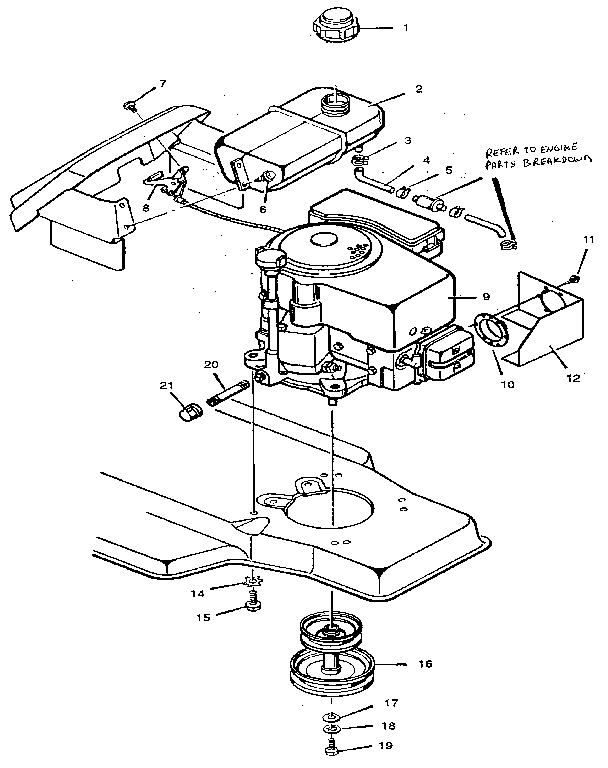 Craftsman 502255111 engine mount diagram
