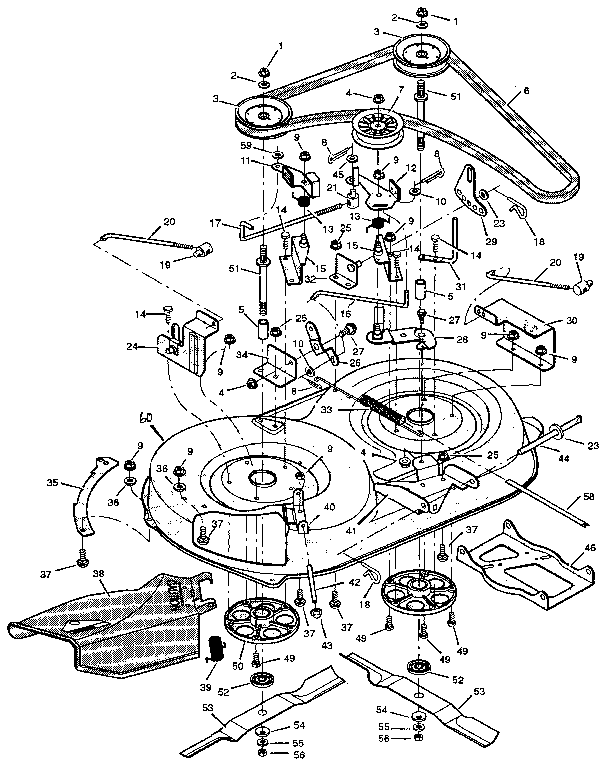 Craftsman 502255111 mower housing diagram