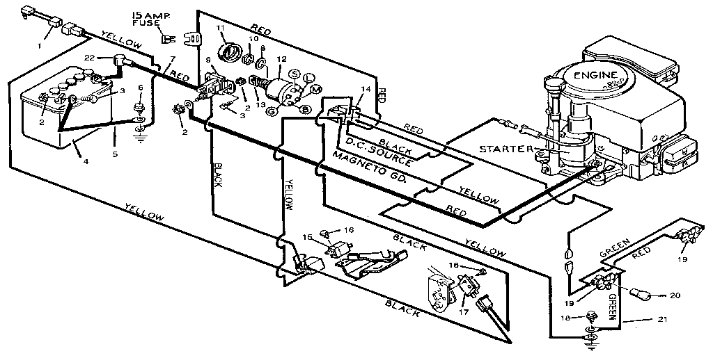 Craftsman 502255111 electrical system diagram