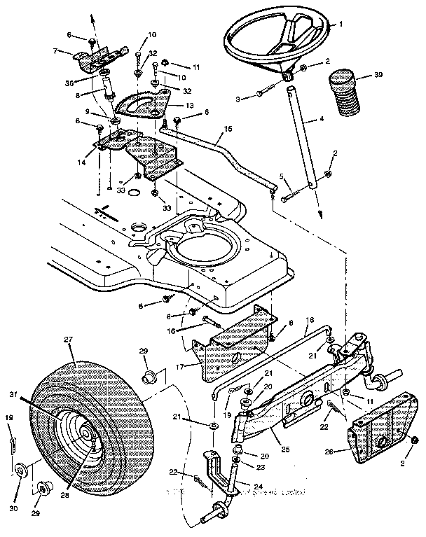 Craftsman 502255110 steering diagram