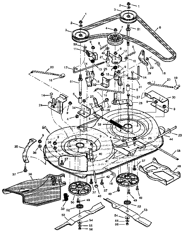 Craftsman 502255110 mower housing diagram