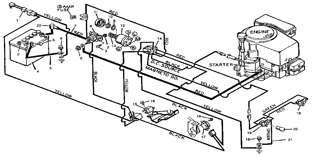 Craftsman 502255110 electrical system diagram