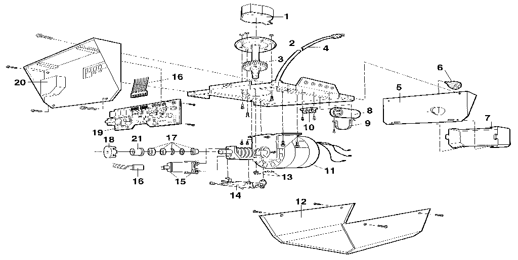 Craftsman 13953998SRT opener assembly diagram