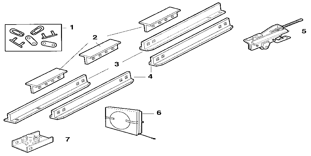 Craftsman 13953998SRT rail assembly diagram