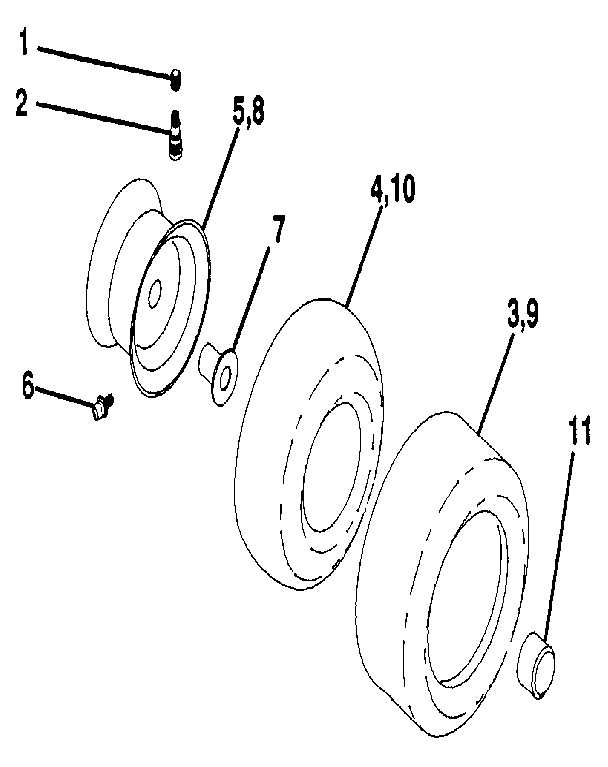 Craftsman 917255430 wheels & tires diagram