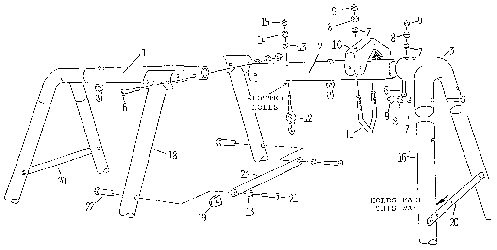 Sears 786721251 a-frame assembly diagram