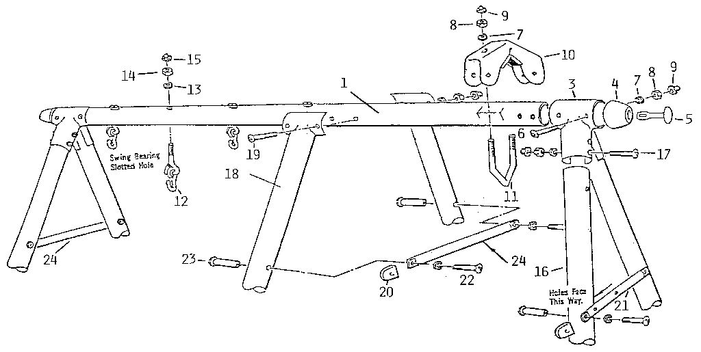 Sears 72509 a-frame assembly diagram