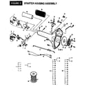 McCulloch E. B. SUPER J-11400128-13 starter housing assembly diagram