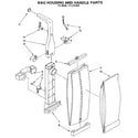 Kenmore 1163226590 bag housing and handle diagram